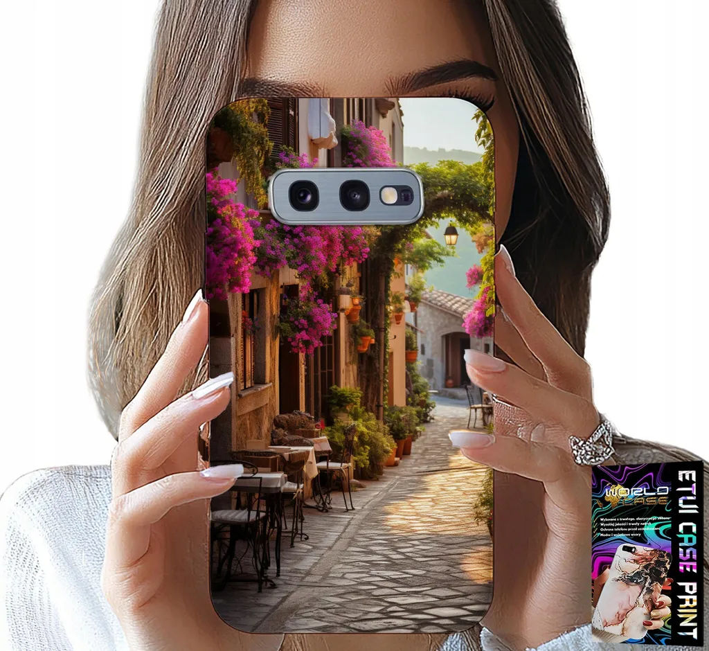 Custodia Per Samsung Galaxy S10E - Strada Pittoresca Con Caffè + Film