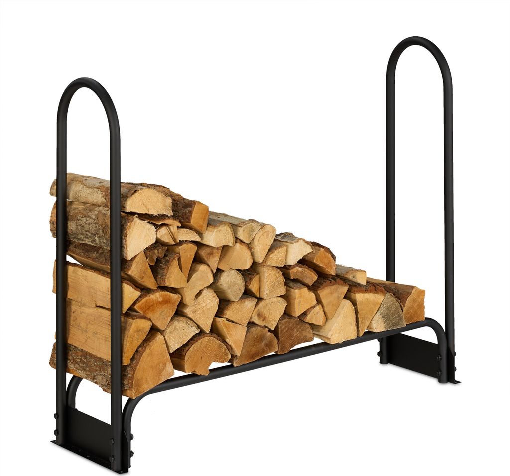 Relaxdays Kaminholzregal, HxBxT: 90x110x29 cm, Holzlege Produktbild 