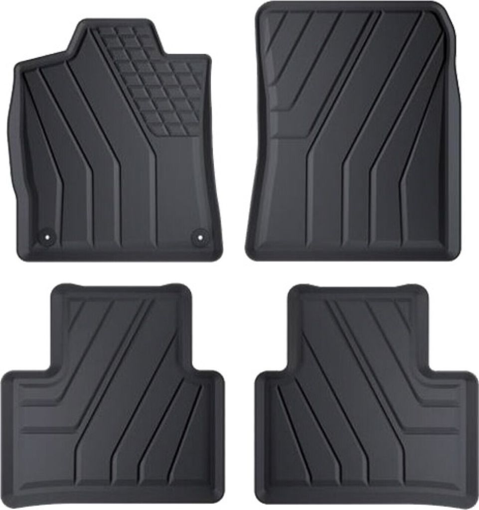 J&J AUTOMOTIVE | EKO Gummimatten Gummifußmatten Für Opel Astra L Tourer ab 2021 4-tlg, Schwarz, Anti-Rutsch, Ohne Geruch, mit Tunnel, Allwetter, ...