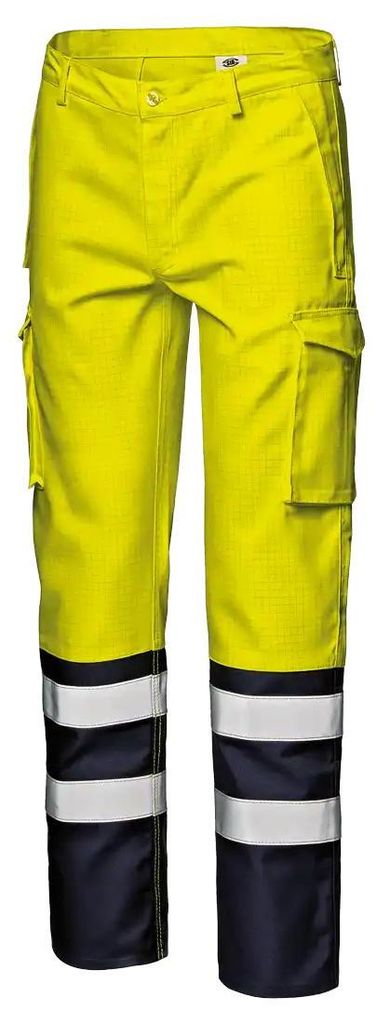 Sir Safety Supertech Warnschutzhose antistatisch flammhemmend Gelb Blau, 60, HI-VIS GELB/BLAU