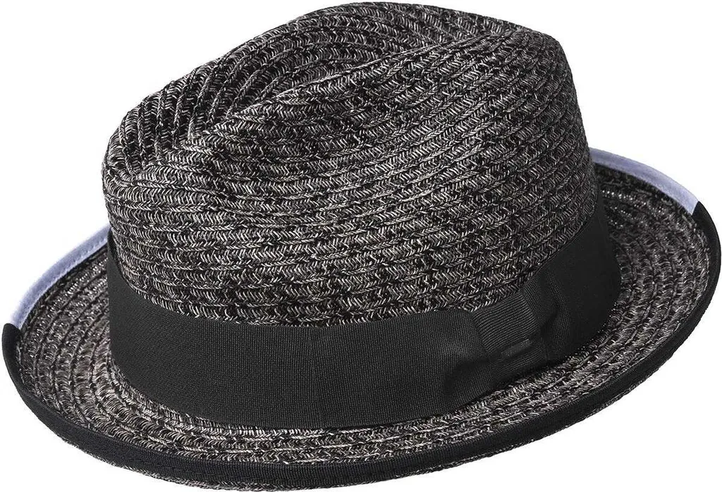 Chapeau Bailey Caspar en paille tressée avec galon bicolore et chic