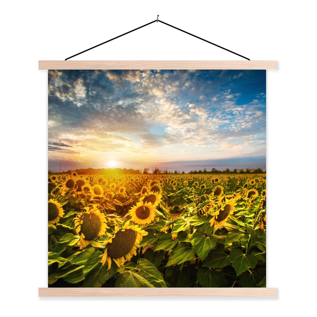 MuchoWow® Textilposter Blumen - Sonnenblume - Himmel 40x40 Produktbild 