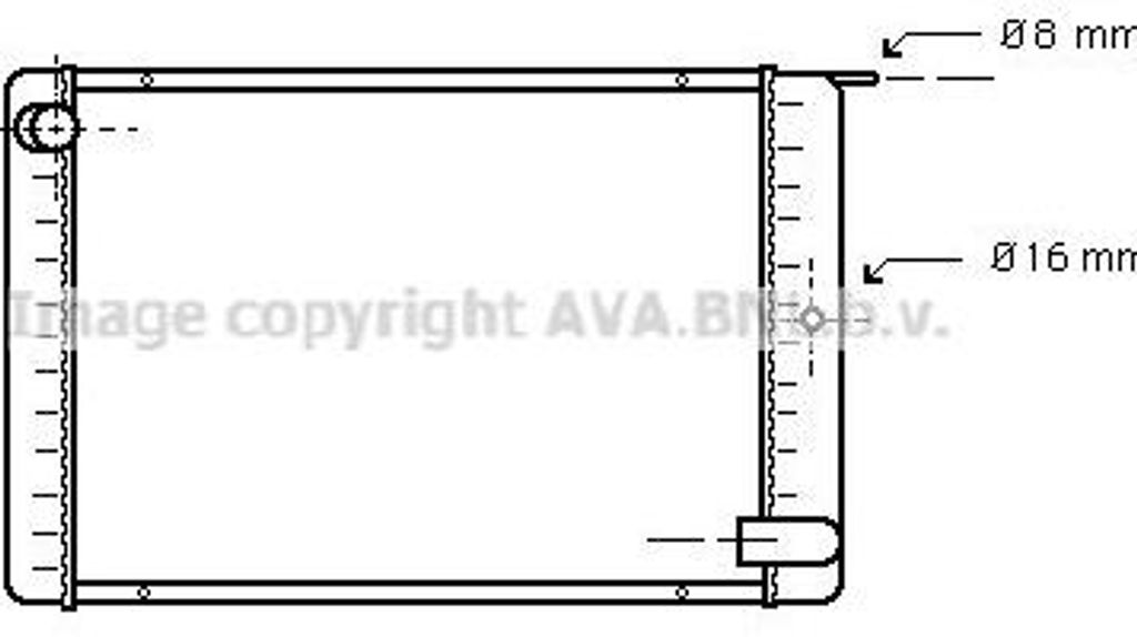 AVA VO2020 Motorkühler OE 1257759 kompatibel mit 940