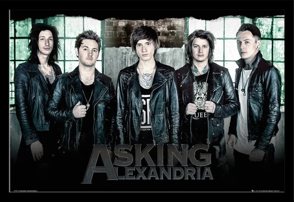 Décoration murale Asking Alexandria Poster Window cadre noir amovible