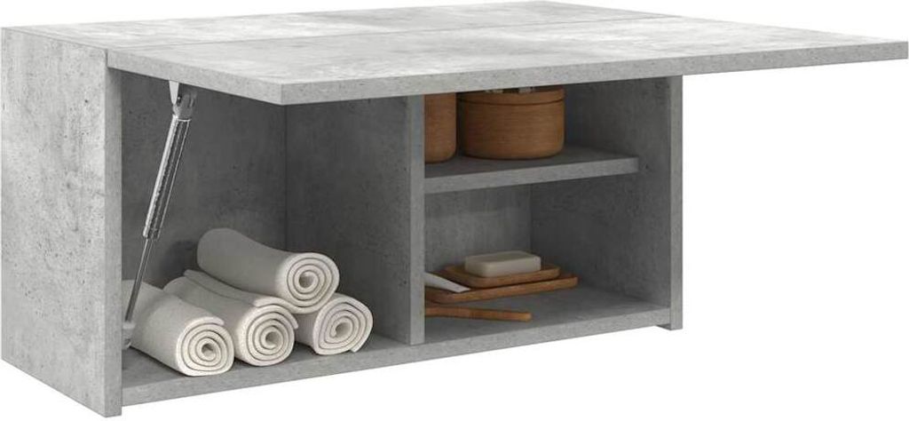 "Spring Sale"Bad-Wandschrank/Badezimmermöbel- modernes Design - Betongrau 60x25x30cm Holzwerkstoff DE468735 - Badezimmerschränke