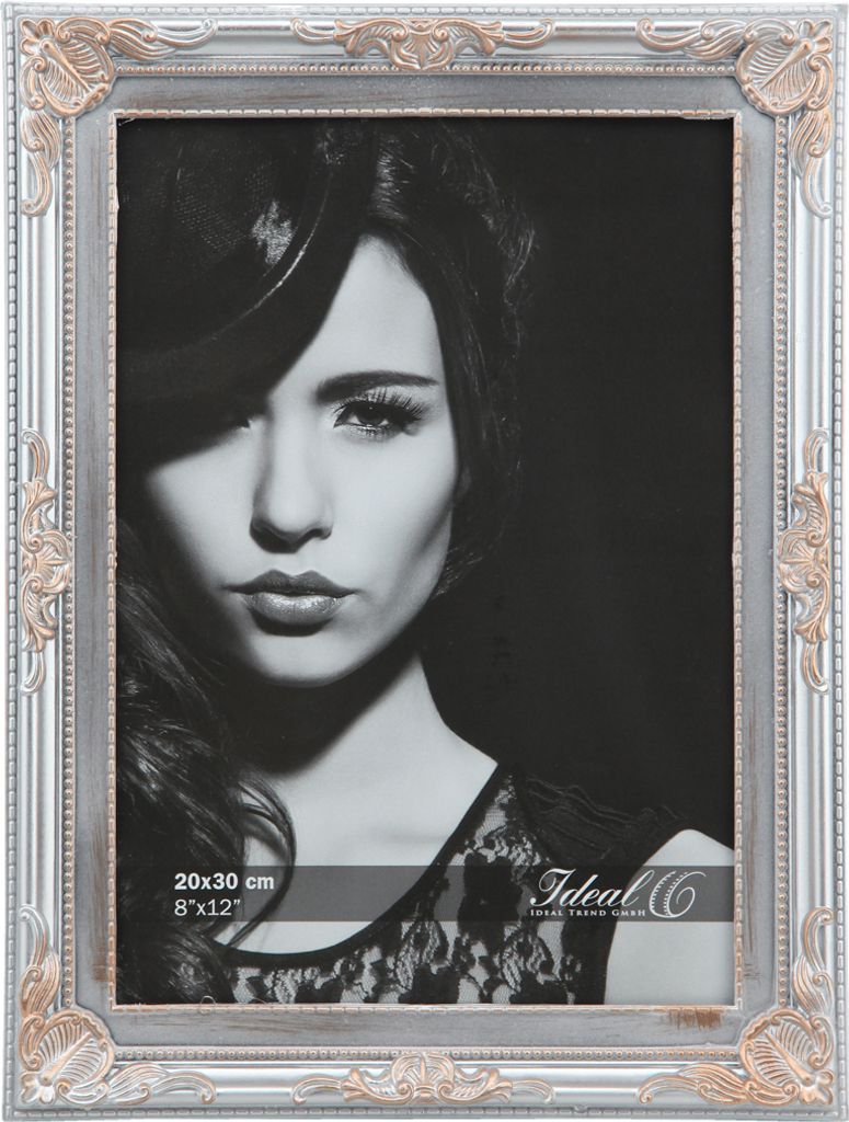 Barock Bilderrahmen Kunststoff Bild Foto Rahmen Picture Frame - Farbe: Antiksilber | Format: 10x15