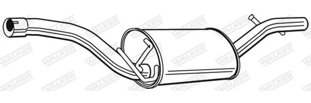 Silencieux arrière WALKER 22852 OE 1234442 pour Volvo V50 S40 C70 C30
