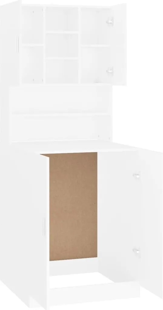 Optimisez votre petite salle de bain avec l'armoire machine à laver Blanc