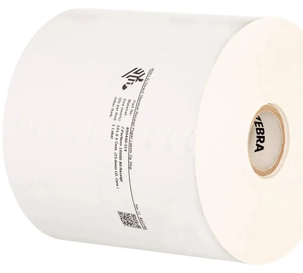 Rouleau de papier thermique pour reçu Zebra Z-Perform 1000D 80 Receipt