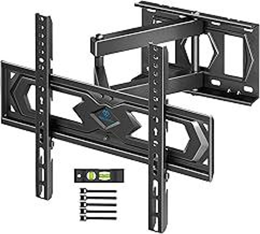 PERLESMITH TV Wandhalterung, Schwenkbare Neigbare TV Halterung für 26-60 Zoll Flach & Curved Fernseher bis zu 40kg, Wandhalterung Fernseher max.VE...