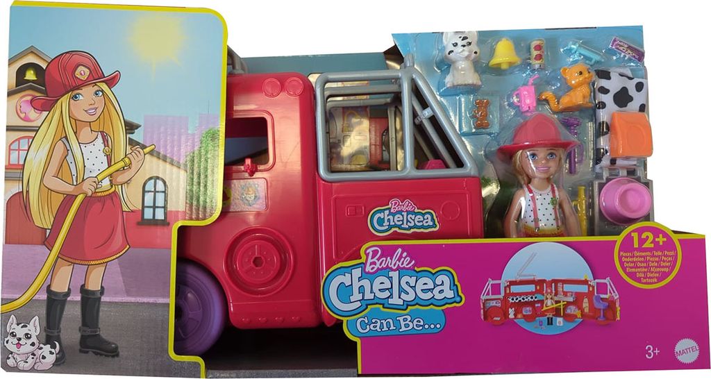 Mattel HCK73 Barbie Chelsea Can Be, poupée avec camion de Image du produit 