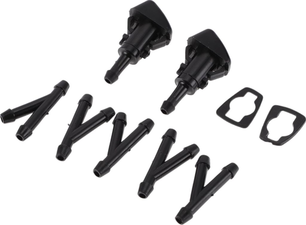 Windschutzscheibenwaschdüse für Honda Accord 2011-2012 vorne mit 6 Stück Y-Schlauchverbinder Auto 76810TP6A01 Schwarz Kunststoff 1 Set