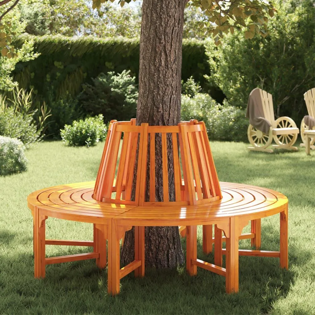 Banc de Jardin Circulaire Ø 160 cm en Bois pour Entourer un Arbre