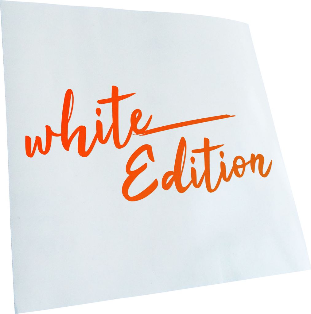 Kiwistar - Autoaufkleber - White Edition - Neonorange - 40x18cm - Aufkleber für Auto, Laptop, Fahrrad, LKW, Motorrad mehrfarbig JDM Decal Racing
