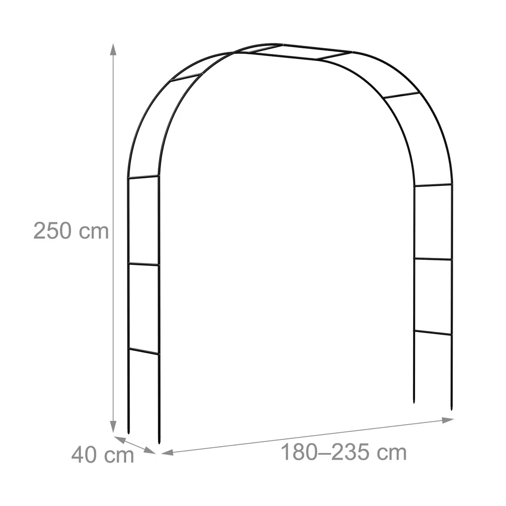 Support de Roses pour Entrée de Jardin - Arche Décorative en Métal - 4