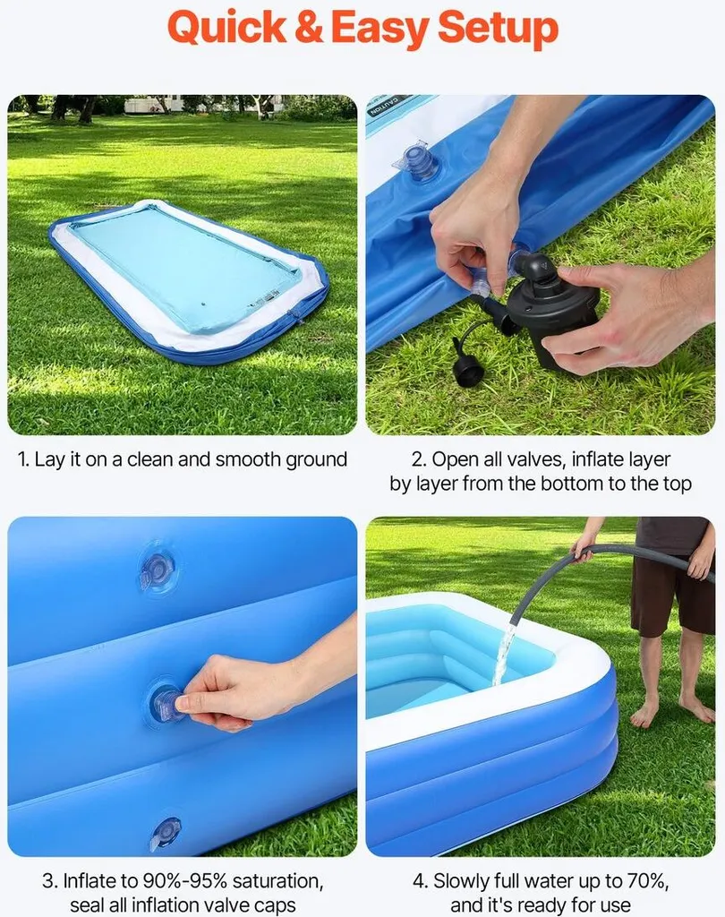 Piscine gonflable triple couche résistante de 3 mètres de long - 5