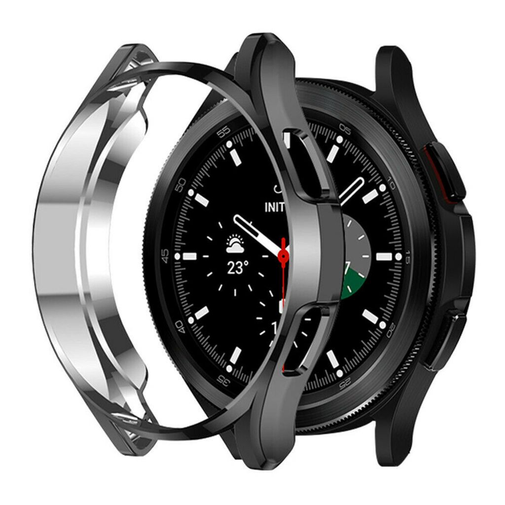 Strap-it TPU-Hülle – schwarze Schutzhülle passend für Samsung Galaxy Watch 4 Classic 46 mm