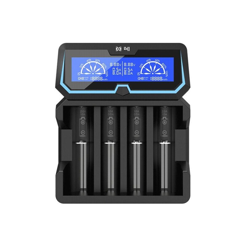 Xtar X4 – Vier-Schacht Ladegerät für Lithium Ionen und Ni/MH Akkus