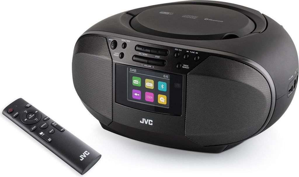 Jvc CD-Player Rd-E 664 DAB Bluetooth Schwarz 25,5x12,8x15,5 cm