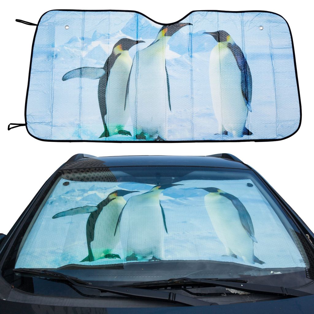 Pinguin Autosonnenschutz für die Frontscheibe – UV-Schutz & Hitzeschutz – Windschutzscheibenabdeckung