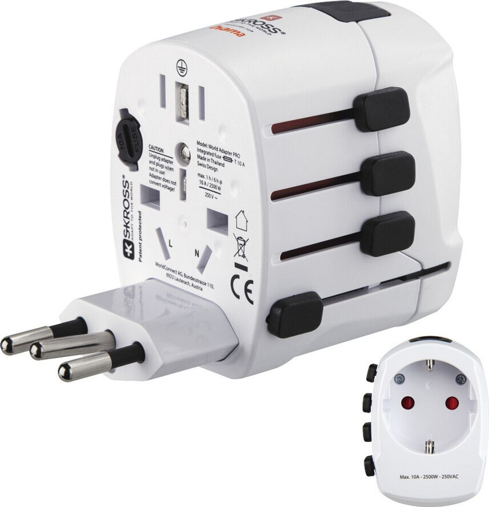 Weltreiseadapter "World Travel Pro", 3-polig (00223471) Produktbild 1