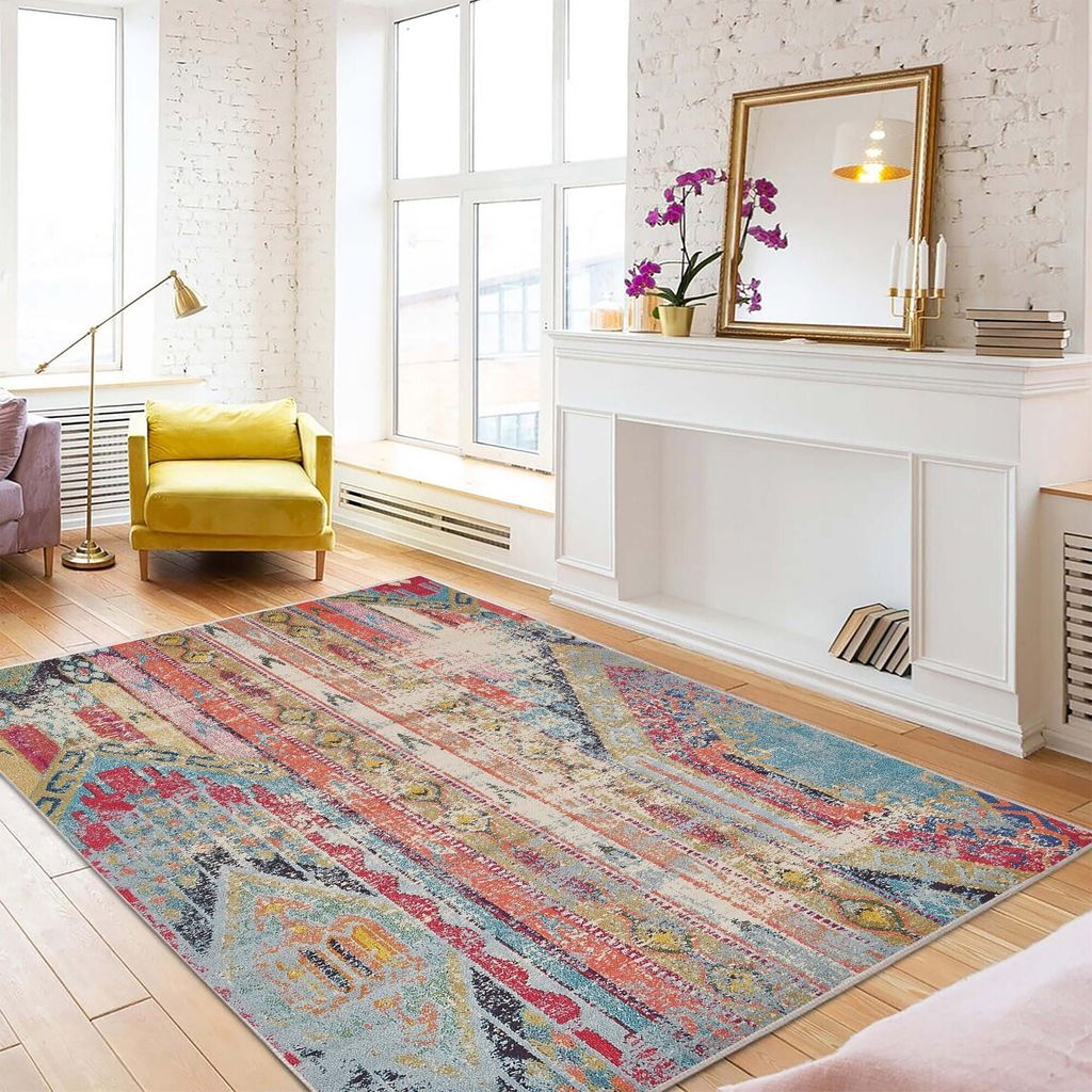Conceptum Hypnose, Woopamuk276, Teppich (80 x 150), 70 % BAUMWOLLE / 30 % POLYESTER, Mehrfarbig, 80 x 150 cm