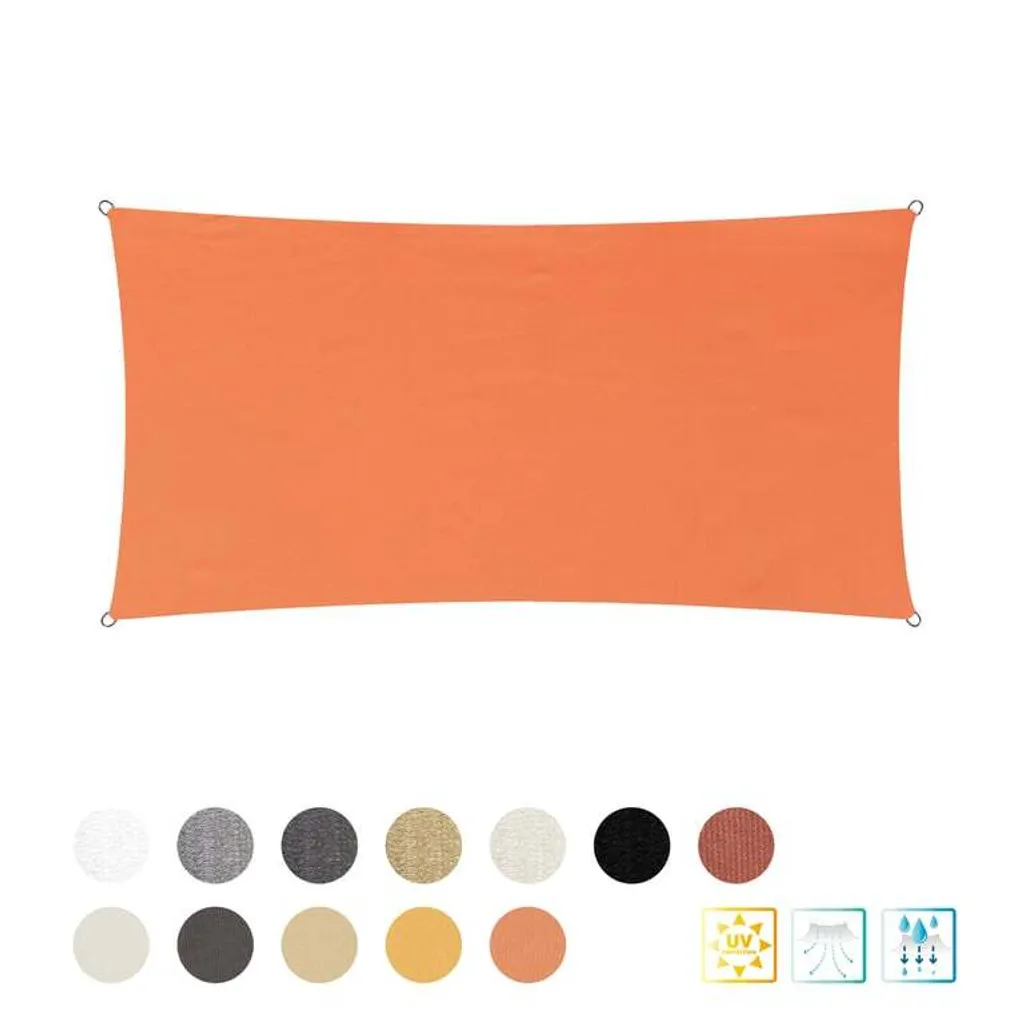 Voile d'Ombrage 2x4m Sable Lumaland : Fini la Chaleur sur la Terrasse