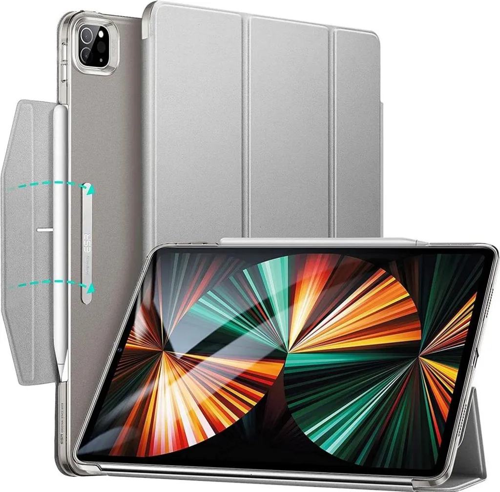 Esr Ascend Trifold Ipad Pro 12.9 2021 Grigio Argento