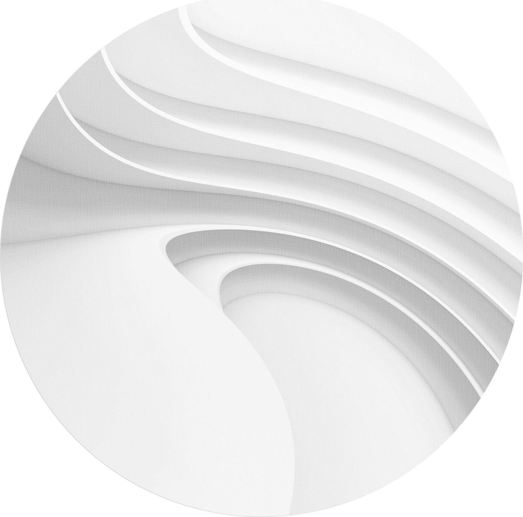 DEQORI Fototapete rund Ø 80 cm 'Fließende Lamellenlinien' Wand Tapete Leinwand Sticker