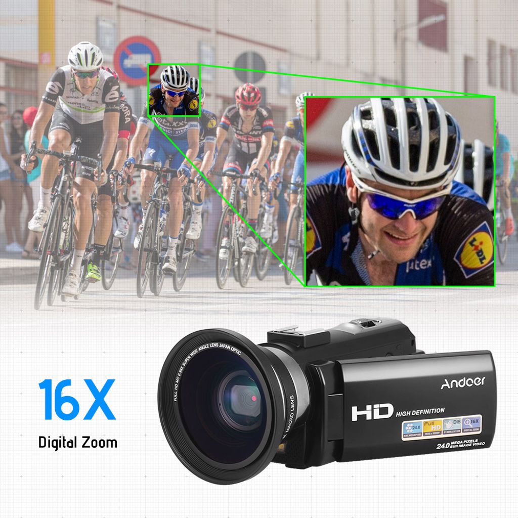 Andoer HDV-201LM 1080P FHD digitální videokamera DV Obrázek produktu 12