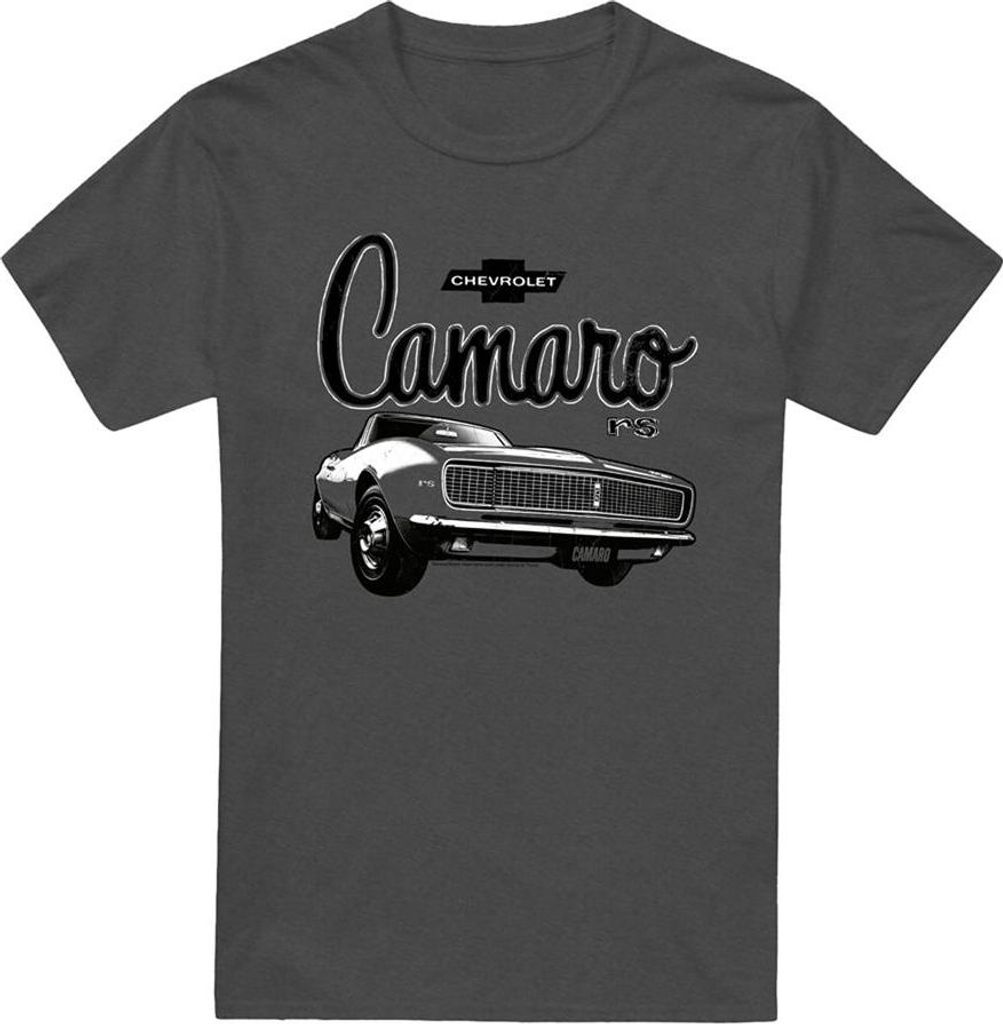 Chevrolet - "Script Car" T-Shirt für Herren/Damen Uni, meliert TV27867 (XXL) (Holzkohle)