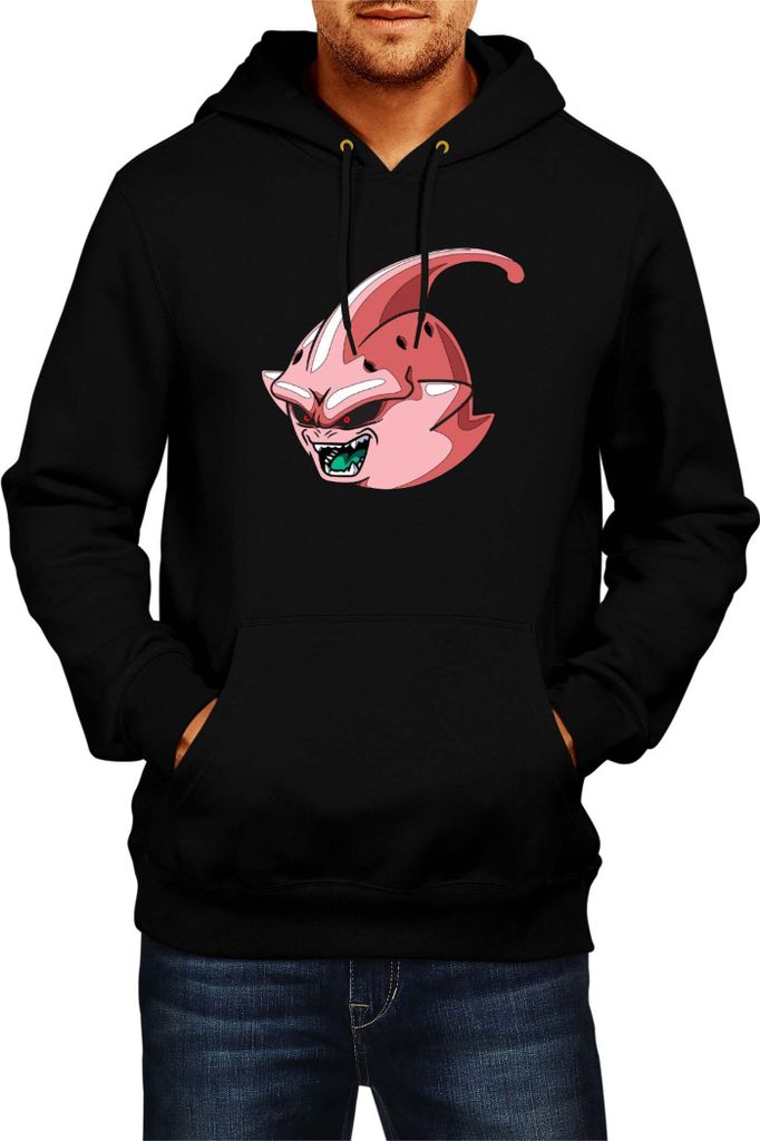 Herren Kapuzenpullover Dragon Anime Manga Ball Z Majin Boo 01, Man M / Schwarz
