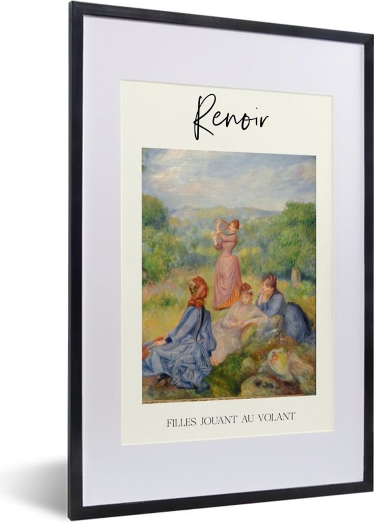 MuchoWow Gerahmtes Poster Malerei - Renoir - Alte Meister 40x60 cm - Poster mit Schwarzem Bilderrahmen Wandposter Rahmen Foto Bilder - Poster in ...