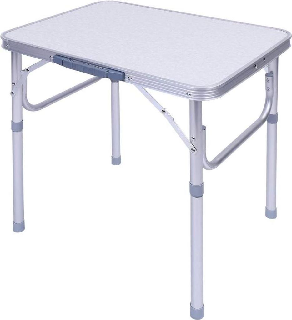 Klapptisch für Camping und Garten - Picknicktisch aus Aluminium - Höhenverstellbar - Tragbar
