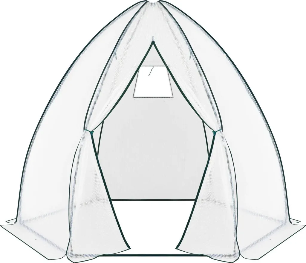 Serra a Tunnel Campata Unica 240x240x200 cm Bianco PE 140g/m²