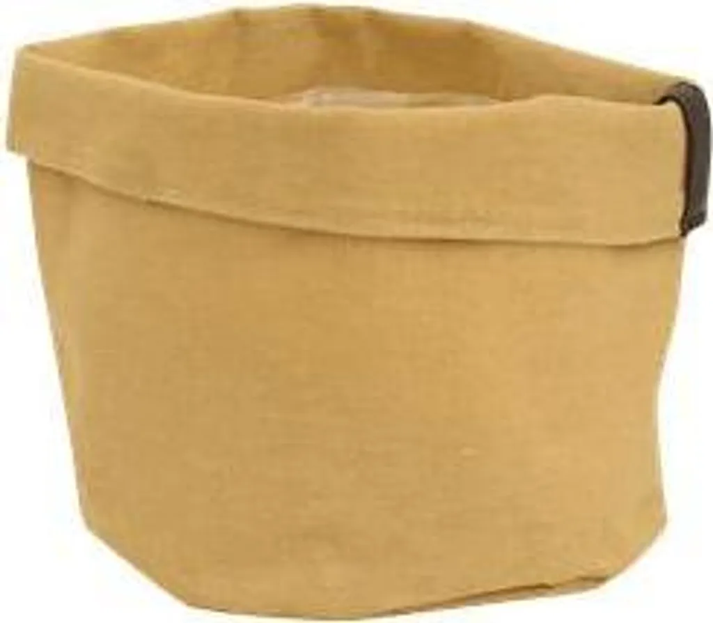 Petit sac de culture ocre - Pot tissu respirant plantes aromatiques 12cm