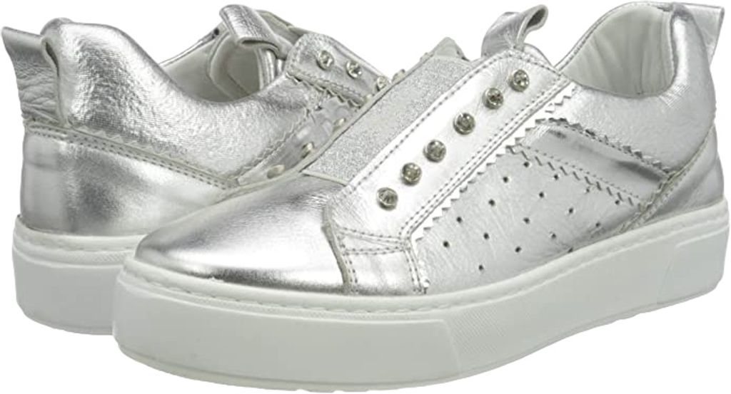Patrizia Pepe Argento Lamianto Kinder Sneaker Schuhe 32