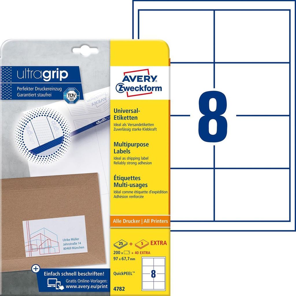 Avery Zweckform® 4782 4782 Etichette universali ultragrip - Immagine del prodotto 