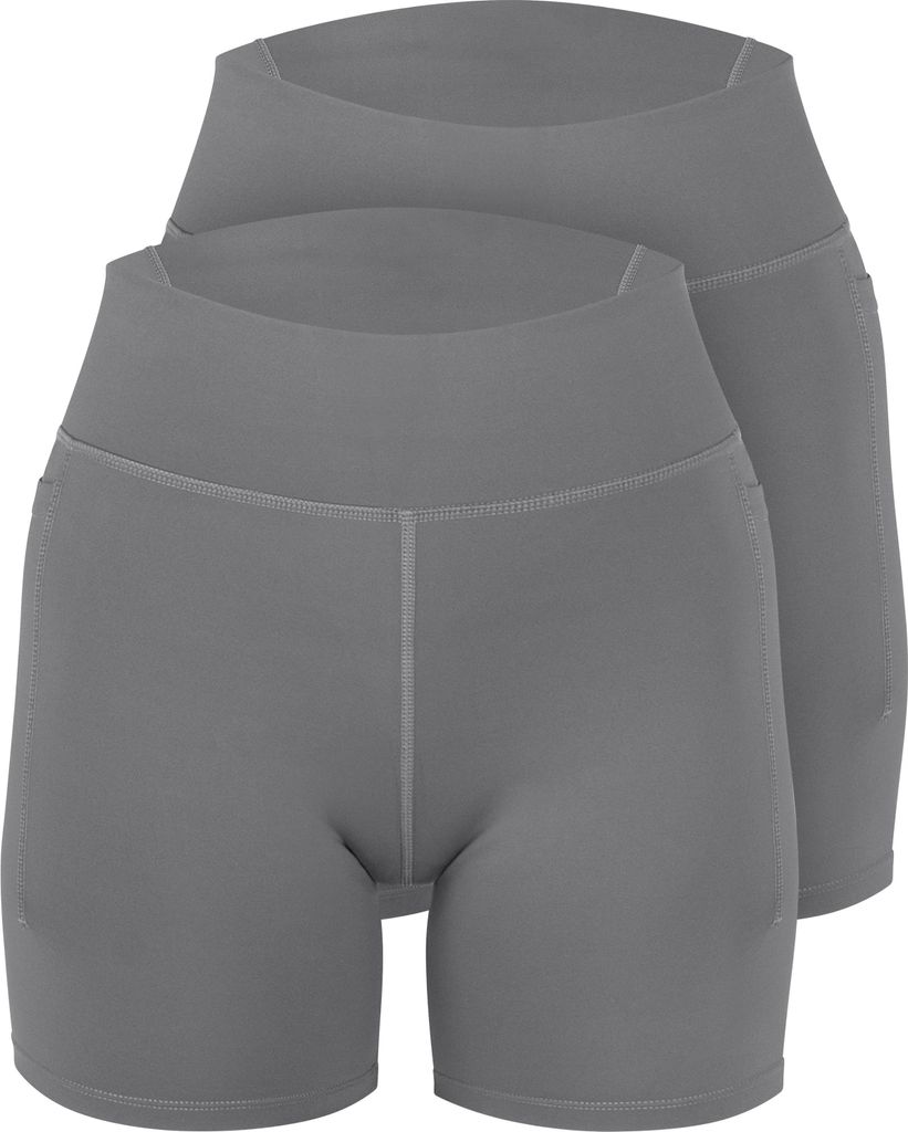 Circle Five High Waist Sport Shorts Doppelpack (2× Radlershorts mit Taschen)