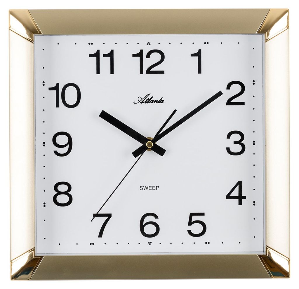 Atlanta Quarzuhr 4457-9, Gold, Wanduhr, Metallic-Look Produktbild 