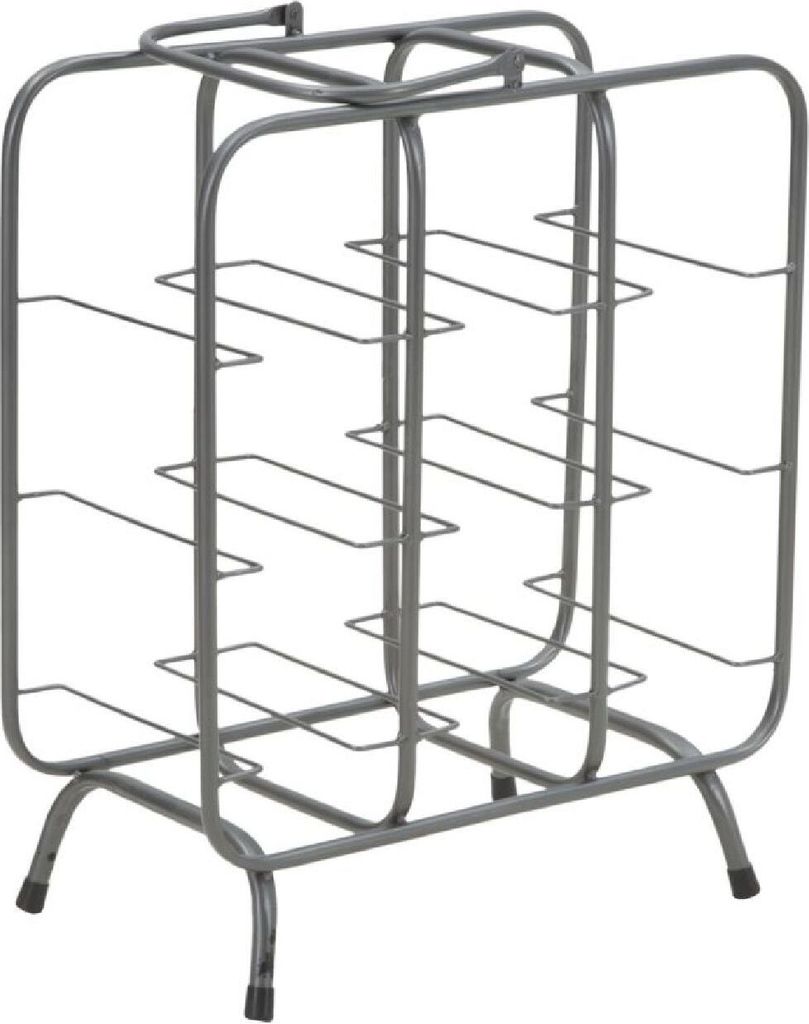 Mauro Ferretti Flaschenregal Carré 9 Plätze 40x23x47,5 cm dunkelgrau