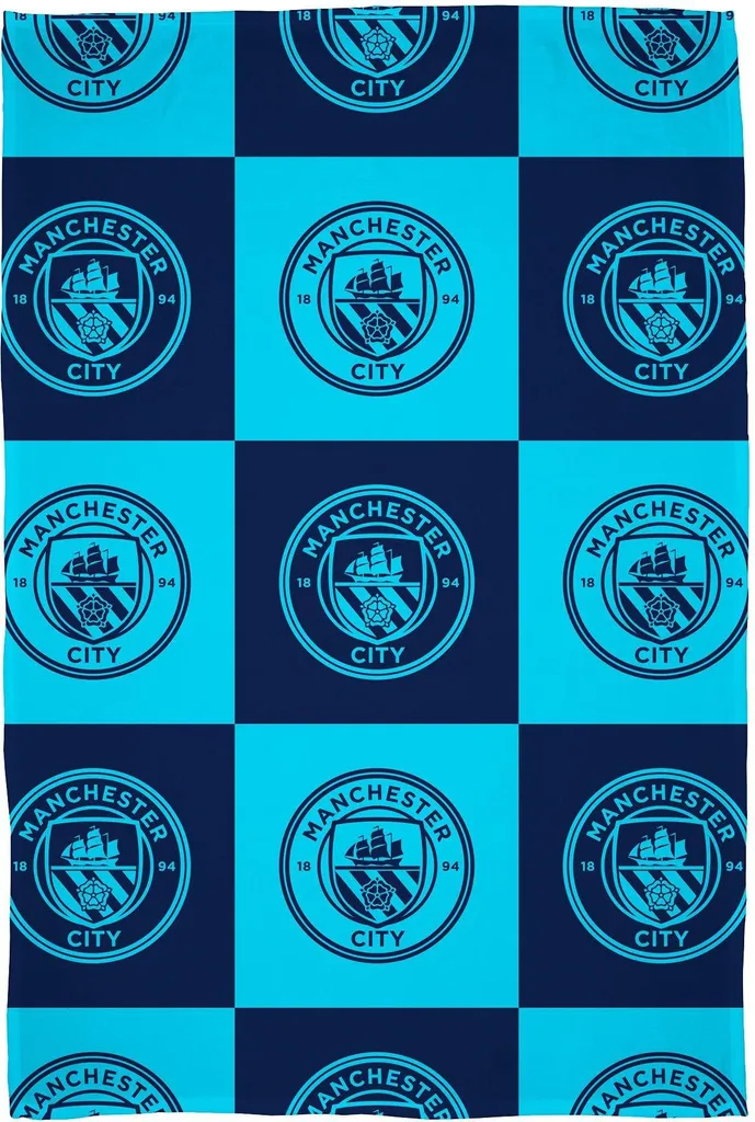 Couverture Polaire Anti-Froid Manchester City FC 150x100 cm Plaid Doux