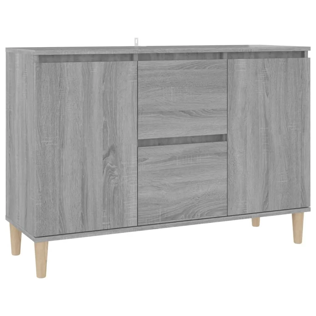 SYFAX™ Credenza Grigio Sonoma 101x35x70 cm in Legno Ingegnerizzato