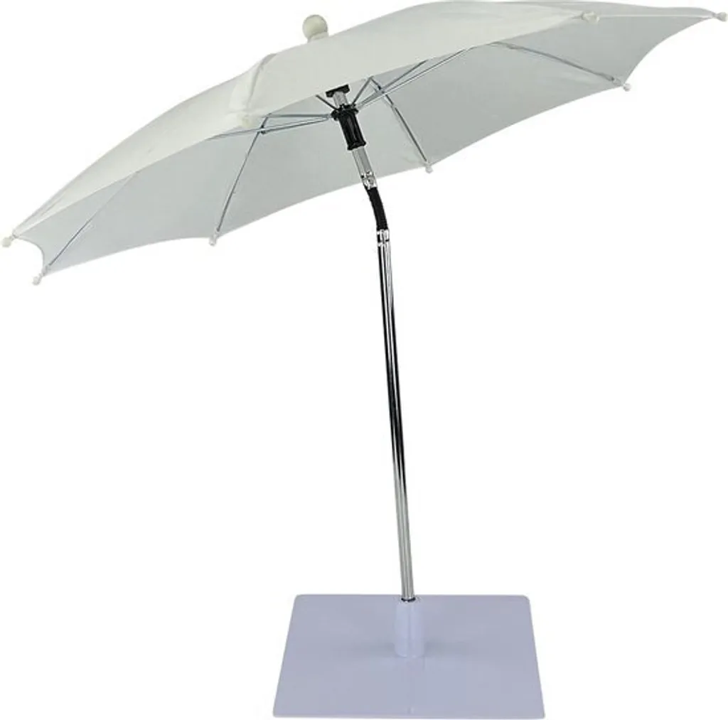 Ombrellone da tavolo compatto - ø 60 x 56 cm - Mini ombrellone - Ombrellone da tavolo per esterni - Ombrellone da tavolo moderno - Tenda da sole - Bianco