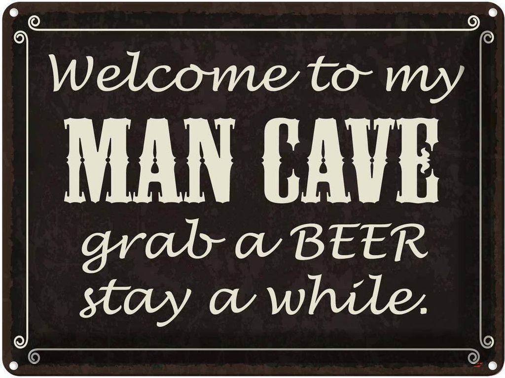 vianmo Blechschild 30x40 cm welcome to my MAN CAVE Männer Produktbild 