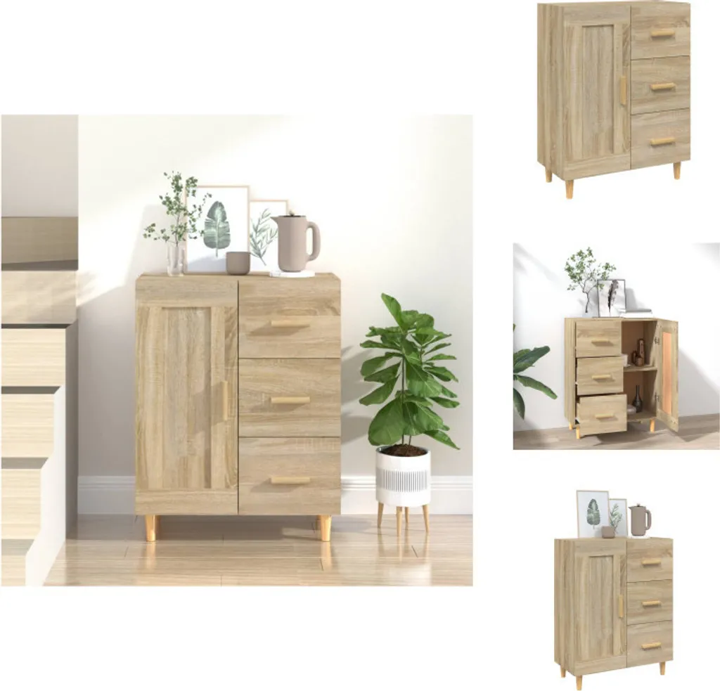 VidaXL Credenza Rovere Sonoma 69,5x34x90 cm - Mobile Buffet Elegante