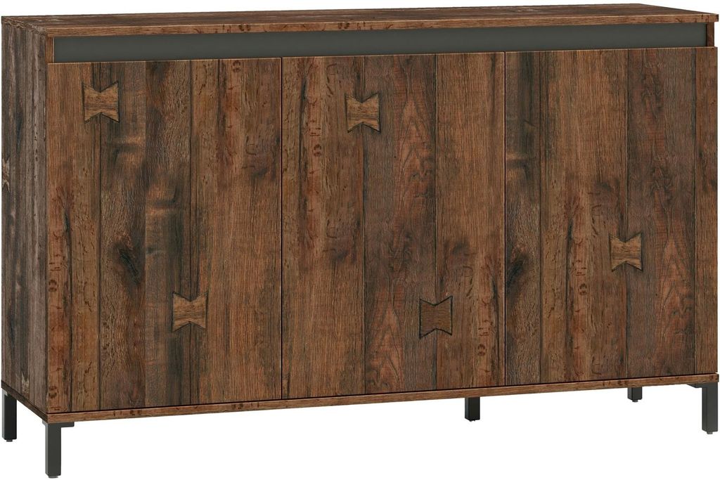 Sideboard >GENIO industrial< in Eiche, Holzwerkstoff Produktbild 