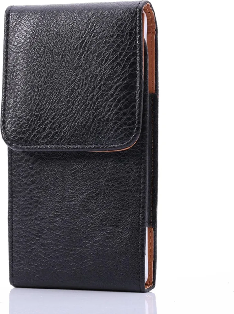 Custodia Cellulare Cintura Nera Magnetica 16.5x8.3cm | Resistente