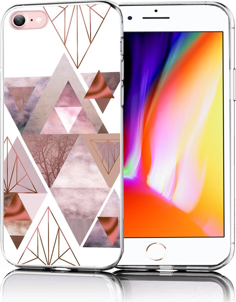 Motiv TPU Cover für Apple iPhone 7 / 8 / SE 2 Hülle Silikon Case mit Muster Handy Schutzhülle