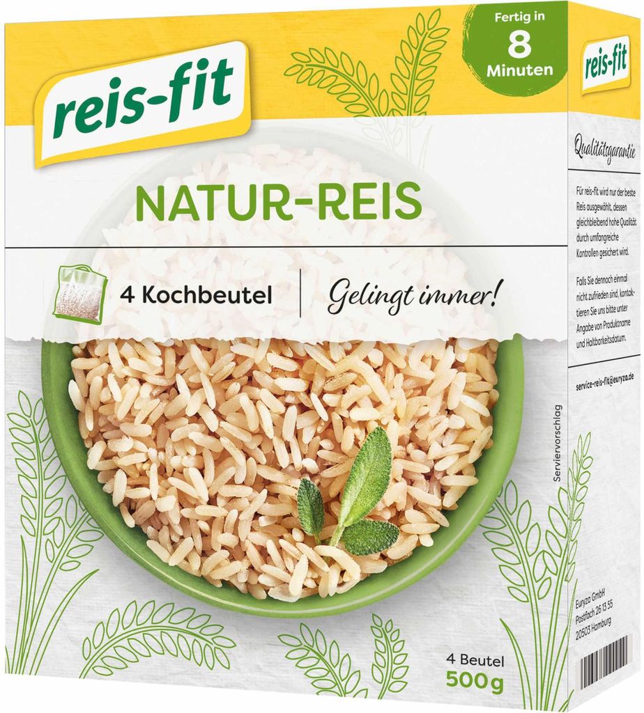 reis-fit 8 minuti riso naturale (confezione da 500 g) Immagine del prodotto 